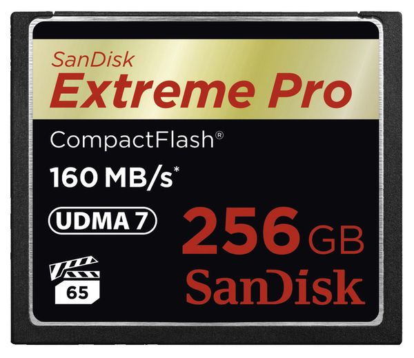 SanDisk Extreme PRO, Compact Flash, 160MB/s  256 GB