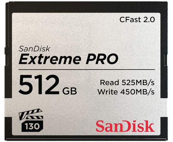 SanDisk CFast-Karte Extreme Pro 2.0, VPG130, 525Mb/s  512 GB