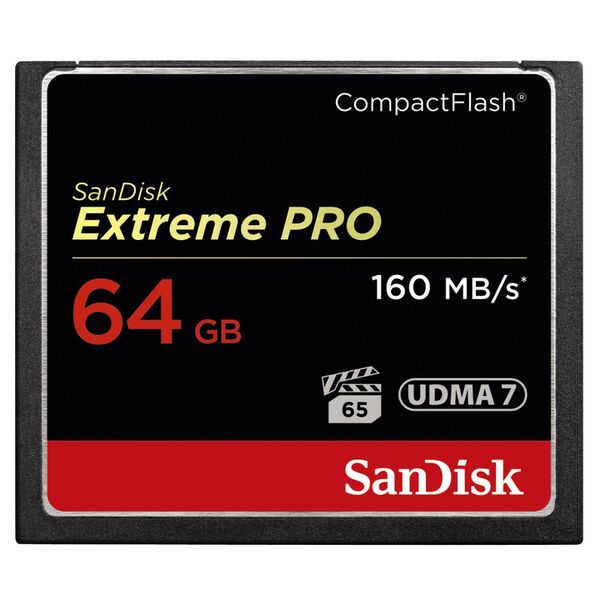 SanDisk Extreme PRO, Compact Flash, 160MB/s  64 GB