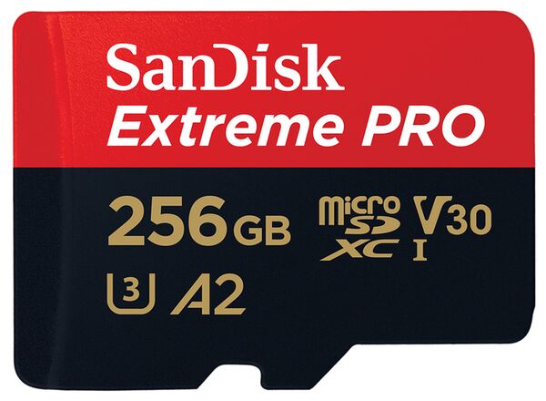 SanDisk Extreme Pro micro SDXC UHS-I, U3, V30, A2, C10+ SD Adapter  256 GB 200 MB/s