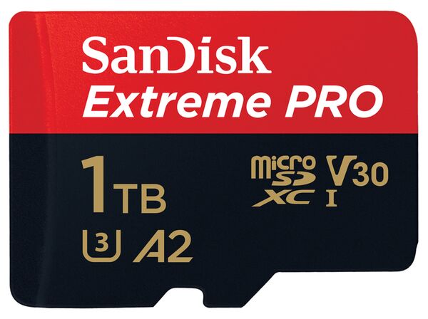 SanDisk Extreme Pro micro SDXC UHS-I, U3, V30, A2, C10+ SD Adapter  1 TB 200 MB/s