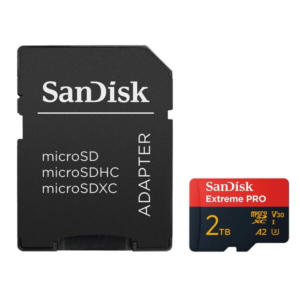 SanDisk Extreme Pro micro SDXC UHS-I, U3, V30, A2, C10+ SD Adapter  2 TB 200 MB/s