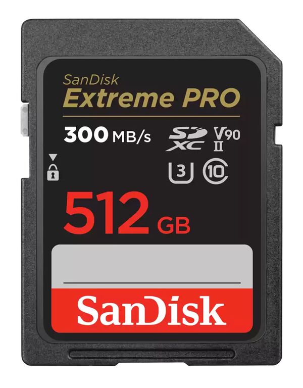 SanDisk Extreme Pro SDHC V90 300 MB/s UHS-II  512 GB