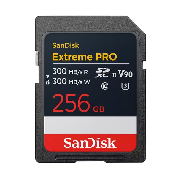 SanDisk Extreme Pro SDXC V90 300 MB/s UHS-II (Schreiben/Lesen)  256 GB