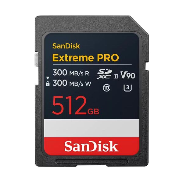 SanDisk Extreme Pro SDXC V90 300 MB/s UHS-II (Schreiben/Lesen)  512 GB