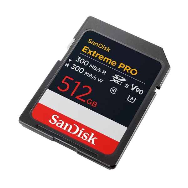 SanDisk Extreme Pro SDXC V90 300 MB/s UHS-II (Schreiben/Lesen)  512 GB