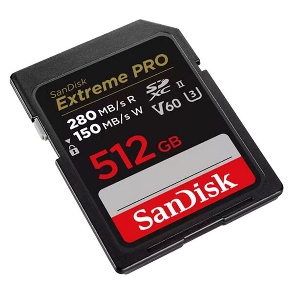 SanDisk SDXC Extreme PRO 150MB/s V60 UHS-II Class10 R280-/W Speicherkarte  512 GB