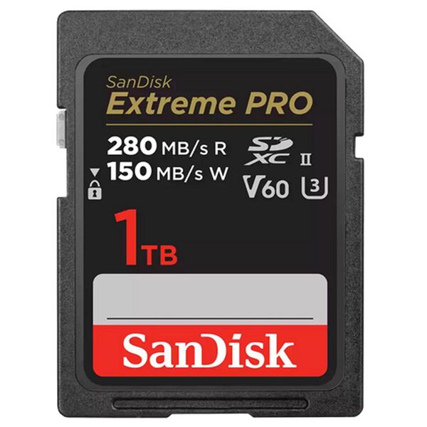 SanDisk SDXC Extreme PRO 150MB/s V60 UHS-II Class10 R280-/W Speicherkarte  1 TB