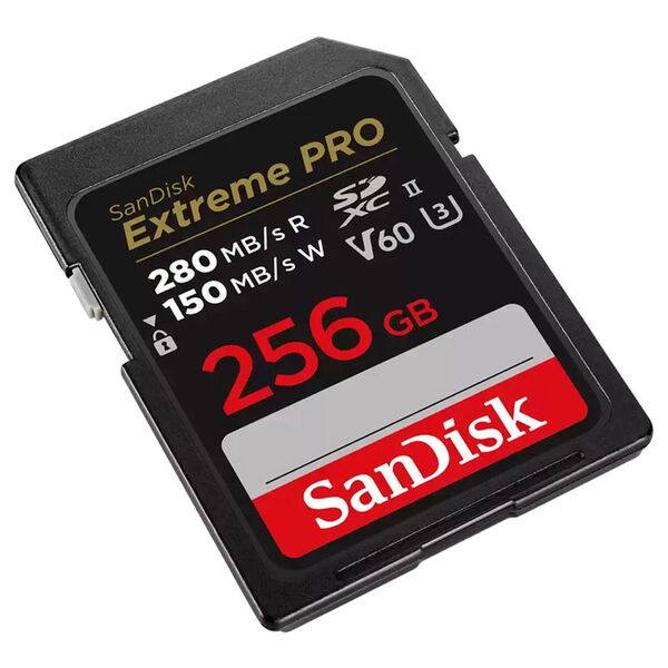 SanDisk SDXC Extreme Pro R 280MB/s V60 UHS-II, Class 10 Speicherkarte  256 GB 