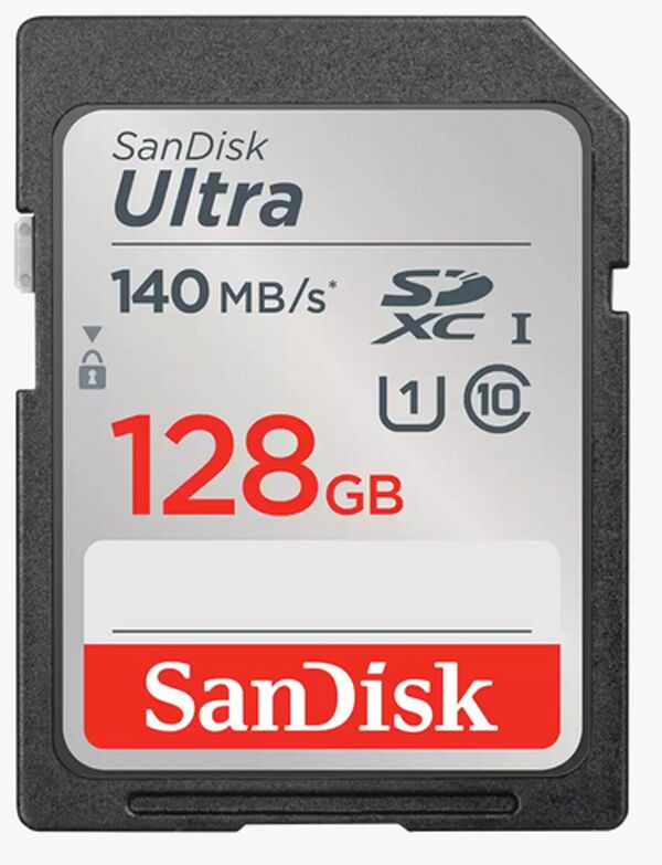 SanDisk SDXC-Karte Ultra UHS-I U1 Class10 Speicherkarte  128 GB 140MB/s