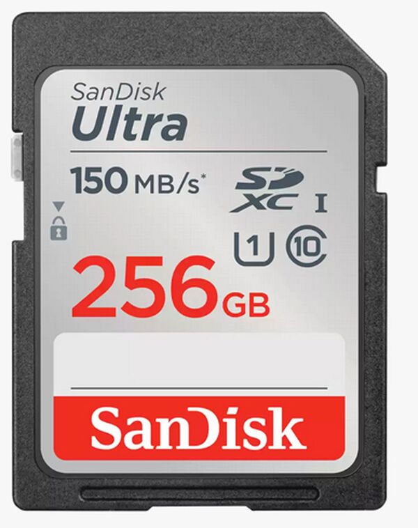 SanDisk SDXC-Karte Ultra UHS-I U1 Class10 Speicherkarte  256 GB 150 MB/s