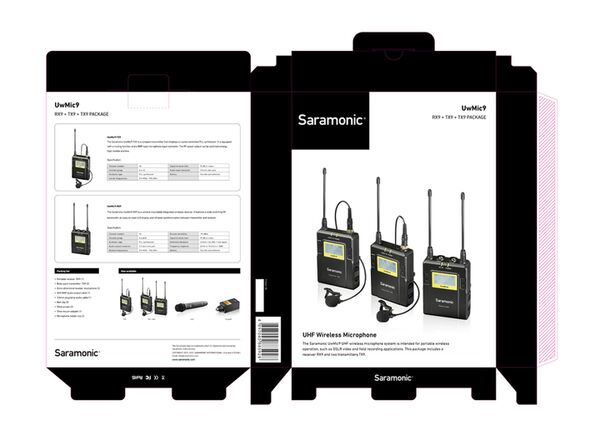 Saramonic UwMic9 RX9 + 2x TX9 