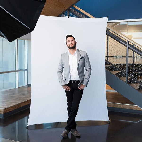 SAVAGE Hintergrund Travel Kit 1,52x2,13m  weis