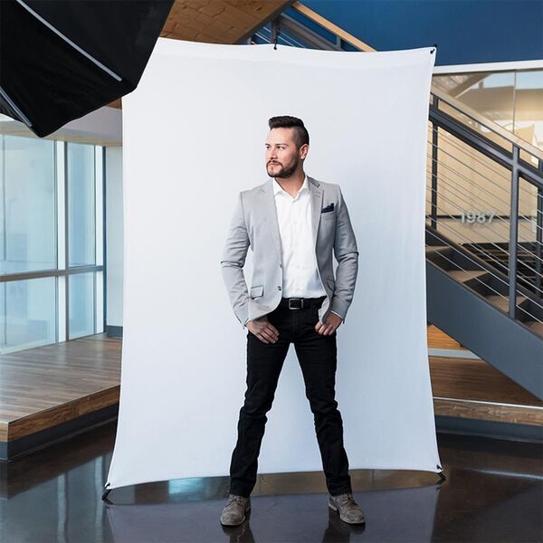 SAVAGE Travel Hintergrundstoff 1,52x2,13m  weiß