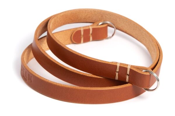 seam strap Kameragurt CLASSIC - Vollleder Rind  Cognac  100 cm