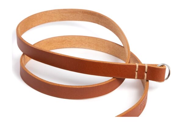 seam strap Kameragurt CLASSIC - Vollleder Rind  Cognac  110 cm
