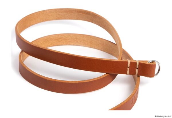 seam strap Kameragurt CLASSIC - Vollleder Rind mit Schutzleder  Cognac  100 cm