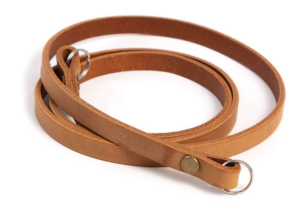 seam strap Kameragurt RETRO - Vollleder Rind  Cognac  115 cm