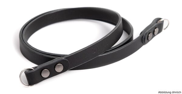 seam strap Kameragurt SAFE - Vollleder Rind mit Schutzleder  Schwarz  120 cm