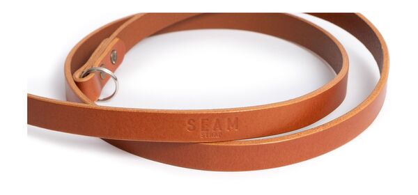 seam strap Kameragurt SAFE - Vollleder Rind  Cognac  120 cm