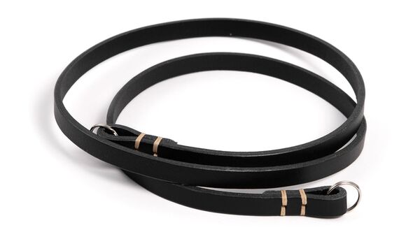 seam strap Kameragurt THIN - Vollleder Rind  Schwarz  115 cm