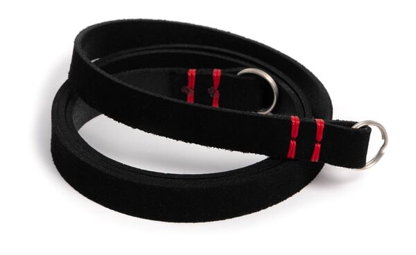seam strap Kameragurt Wildleder - Veloursleder  Schwarz  120 cm