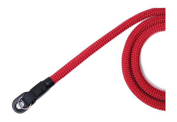 seam strap Kameraseil - Nylon mit Schutzleder  Rot 130 cm