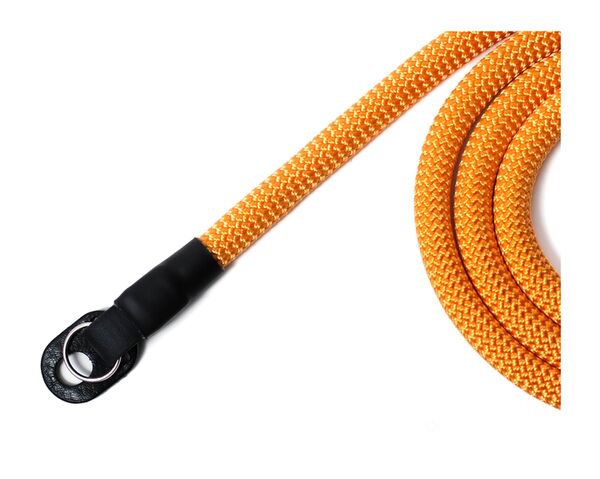 seam strap Kameraseil - Nylon mit Schutzleder  Orange  120 cm