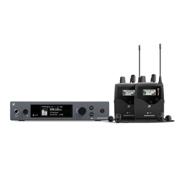 Sennheiser ew IEM G4-Twin-G, drahtloses Stereo IEM Doppel-Set 