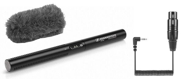 Sennheiser Mikrofon MKE600 + XLR-Klinke Anschlusskabel + Windschutz 