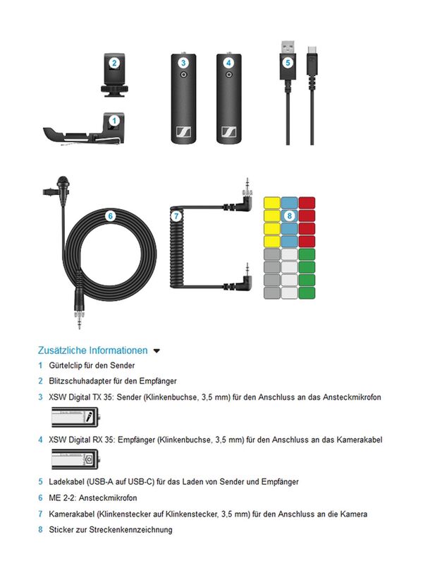 Sennheiser XSW-D portable Lavalier Set Funkempfänger / Mikrofon, drahtlos 