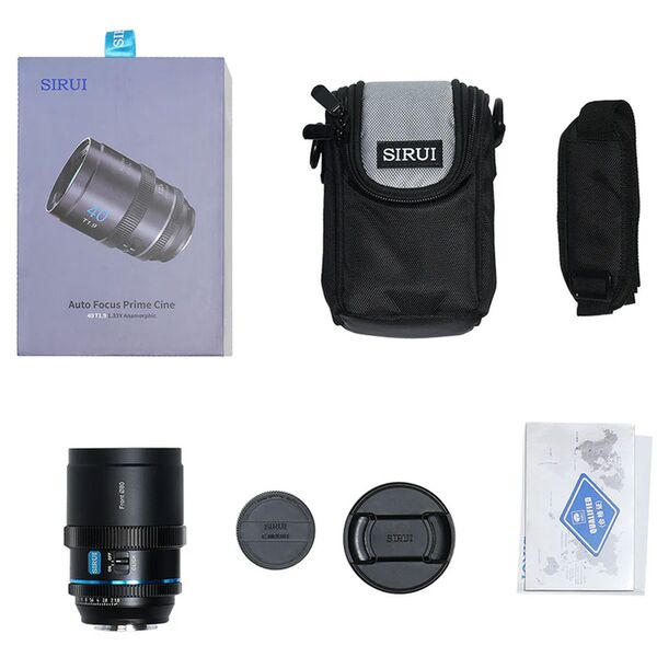 Sirui AF 40mm T1.8 1.33X Anamorphes Objektiv  Blue Flare MFT