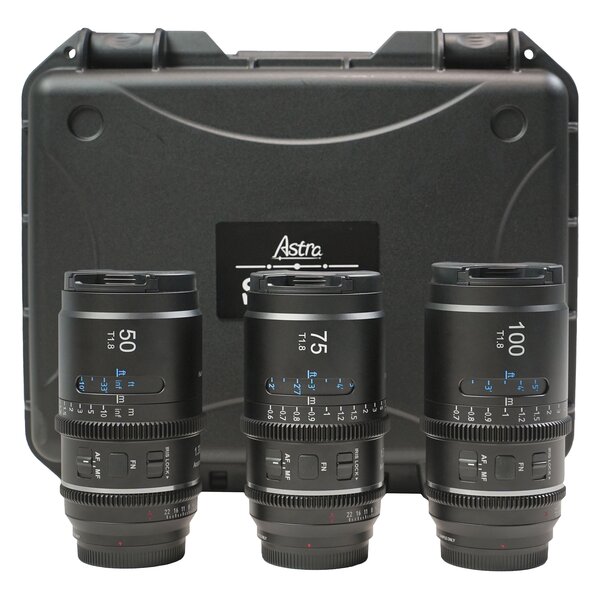Sirui Astra T1.8 1.33x Full Frame Autofocus Anamorphic Cine Lenses 50mm+75mm+100mm + Case  Sony E-Mount Neutral Flare