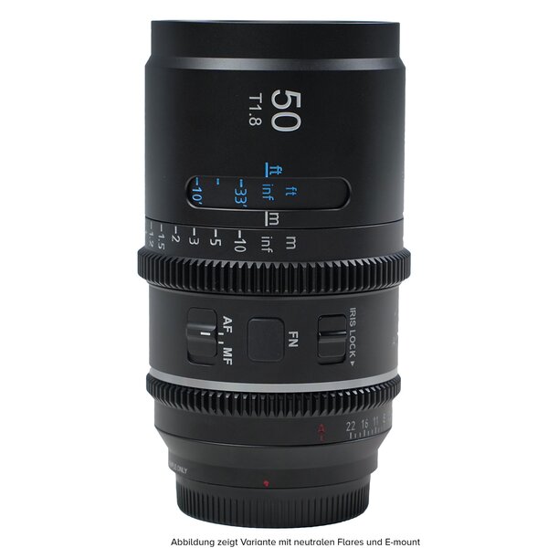 Sirui Astra T1.8 1.33x Full Frame Autofocus Anamorphic Cine Lenses 50mm  L-Mount Blue Flare