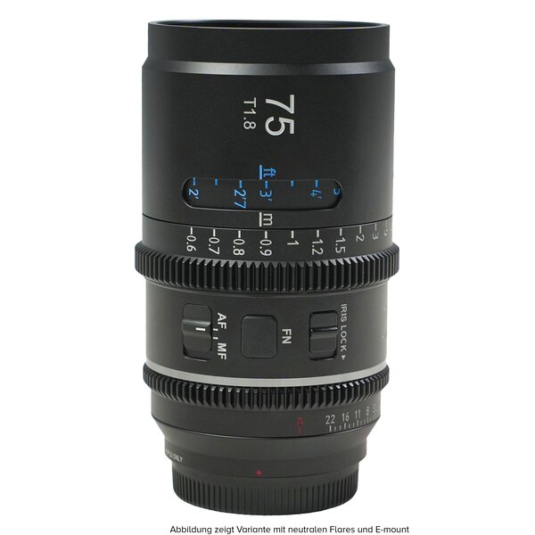 Sirui Astra T1.8 1.33x Full Frame Autofocus Anamorphic Cine Lenses 75mm  Nikon Z Blue Flare
