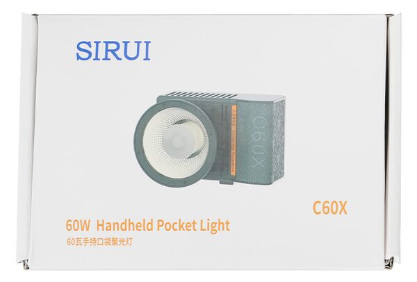 Sirui C60X Ultra Compact Handheld Bi-Color LED Dauerlicht 60W Akku + Reflektor + Diffusor 