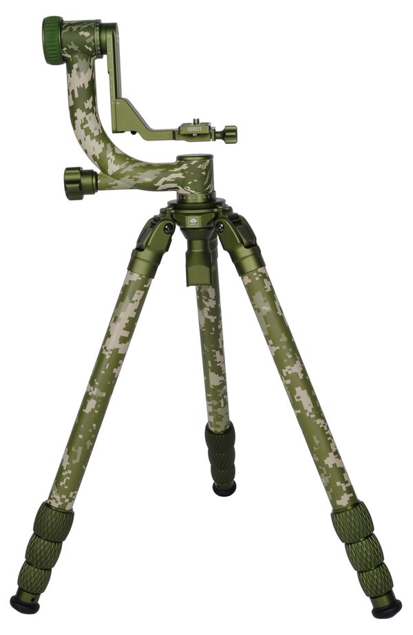 Sirui CT-3204 2in1 Dreibeinstativ Carbon mit 15°Nivelierbasis und Gimbalkopf CH20 Camouflage 