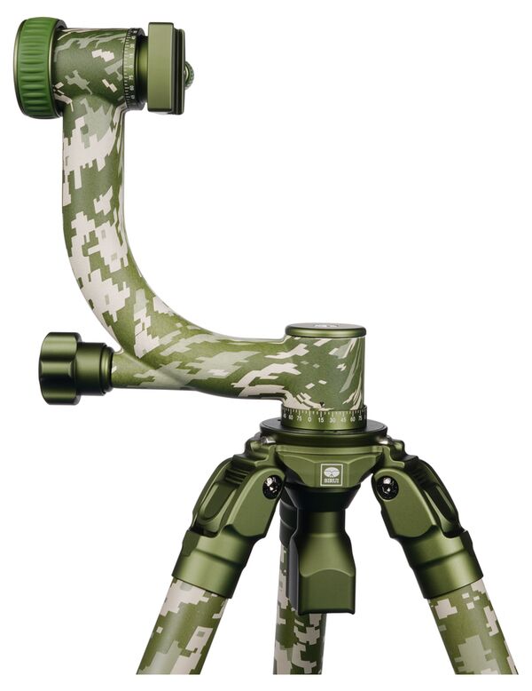 Sirui CT-3204 2in1 Dreibeinstativ Carbon mit 15°Nivelierbasis und Gimbalkopf CH20 Camouflage 