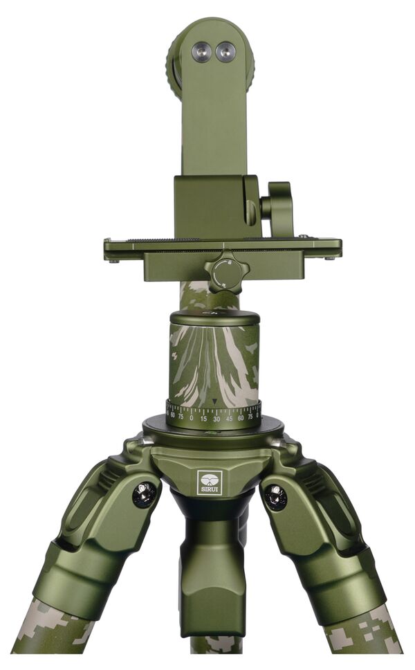 Sirui CT-3204 2in1 Dreibeinstativ Carbon mit 15°Nivelierbasis und Gimbalkopf CH20 Camouflage 
