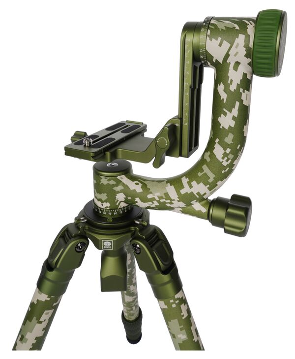 Sirui CT-3204 2in1 Dreibeinstativ Carbon mit 15°Nivelierbasis und Gimbalkopf CH20 Camouflage 