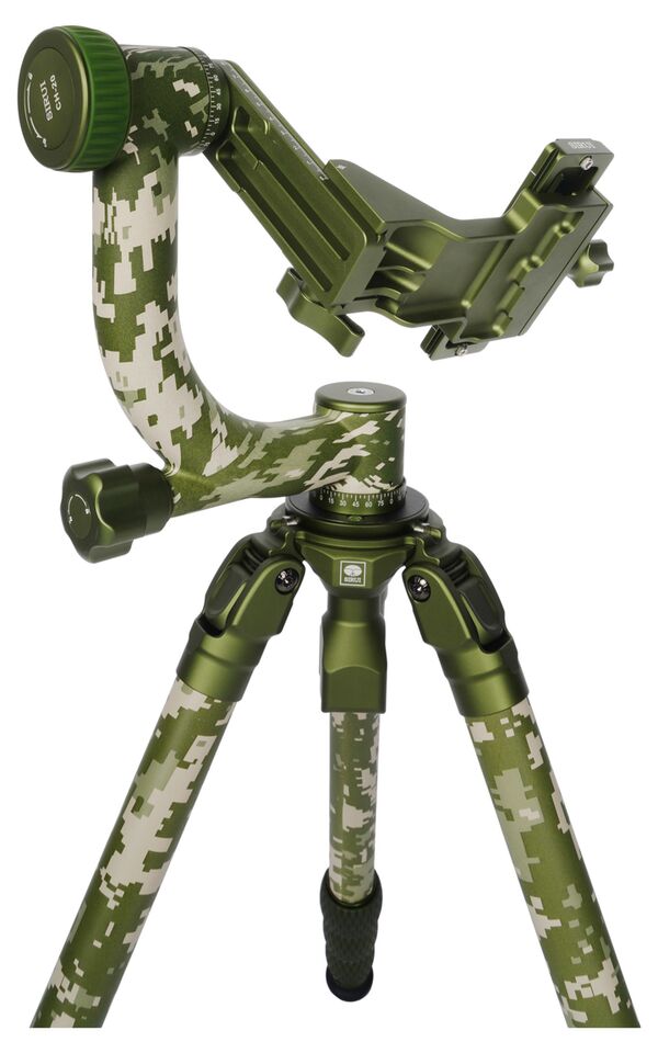 Sirui CT-3204 2in1 Dreibeinstativ Carbon mit 15°Nivelierbasis und Gimbalkopf CH20 Camouflage 