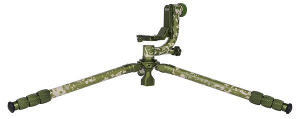 Sirui CT-3204 2in1 Dreibeinstativ Carbon mit 15°Nivelierbasis und Gimbalkopf CH20 Camouflage 