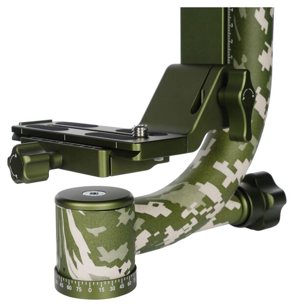 Sirui CT-3204 2in1 Dreibeinstativ Carbon mit 15°Nivelierbasis und Gimbalkopf CH20 Camouflage 