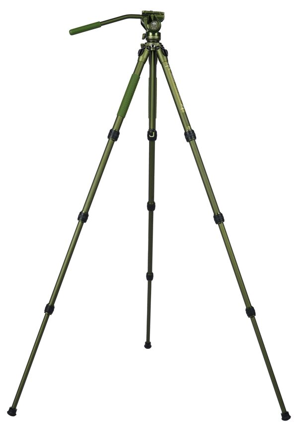 Sirui CT04 Dreibeinstativ mit Videoneiger CT5 Matt Grün Aluminium 