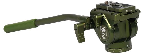 Sirui CT04 Dreibeinstativ mit Videoneiger CT5 Matt Grün Aluminium 