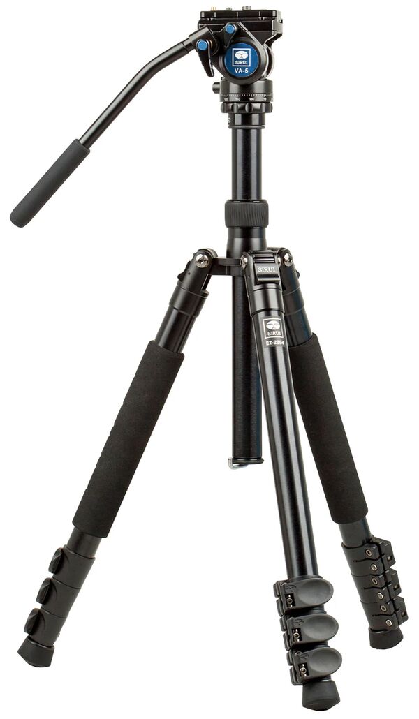 Sirui ET-2004+VA-5 Easy Traveler Dreibeinstativ mit Videoneiger VA-5  Aluminium schwarz