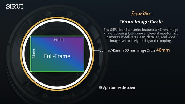 Sirui IronStar T1.9 1.5x Anamorphic Full Frame Cine Lenses 35mm mit PL / EF-Mount  Neutral Flare