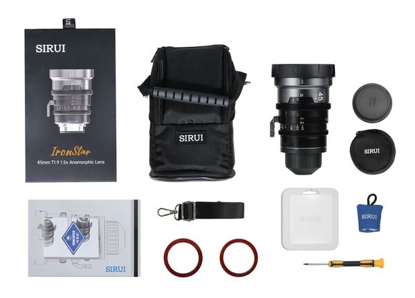 Sirui IronStar T1.9 1.5x Anamorphic Full Frame Cine Lenses 45mm mit PL / EF-Mount  Blue Flare