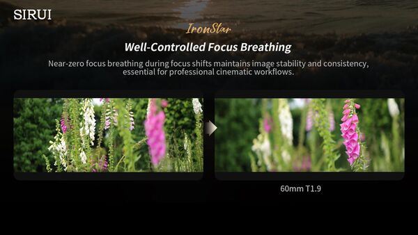 Sirui IronStar T1.9 1.5x Anamorphic Full Frame Cine Lenses 35 / 45 / 60mm mit PL / EF-Mount  Blue Flare