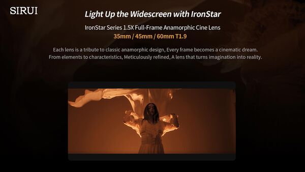 Sirui IronStar T1.9 1.5x Anamorphic Full Frame Cine Lenses 35 / 45 / 60mm mit PL / EF-Mount  Neutral Flare